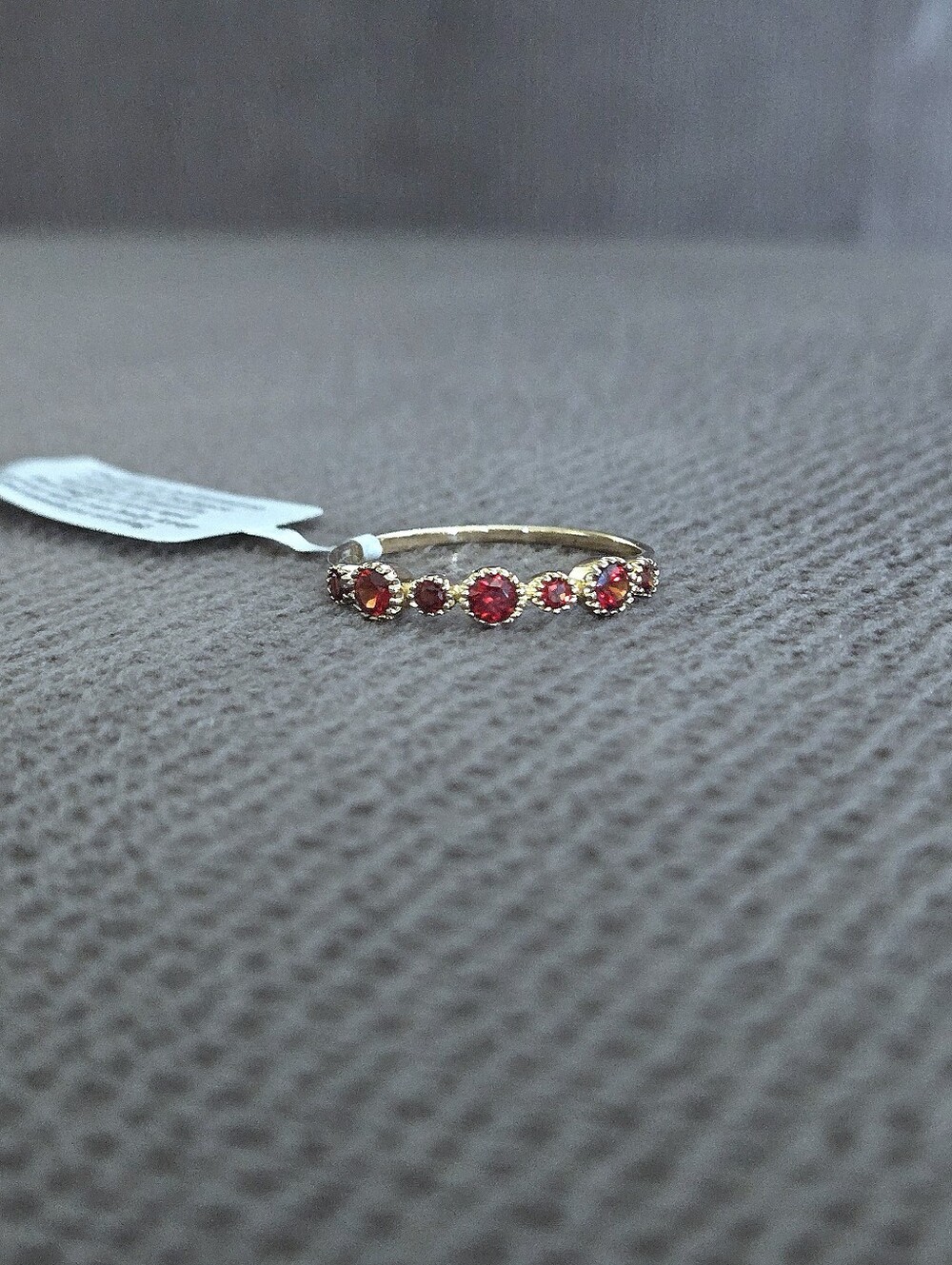 Shivam Half Eternity♾️ Garnet❤️ Ring💍